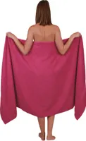 Betz XXL Badetuch 100 x 200 cm PALERMO  Saunatuch 100% Baumwolle  Farbe: cranberry