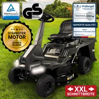 BRAST Benzin Rasentraktor Aufsitzmäher   5,15kW(7PS)   Elektrostart   XXL Schnittbreite 61cm      Variable Geschwindigkeit   150L Fangkorb   für mittlere bis große Rasenflächen
