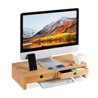 relaxdays Monitorständer mit 2 Schubladen