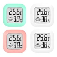 4 Stück LCD Digital Thermometer Hygrometer für Babyzimmer Wohnzimmer Büro Kühlschrank