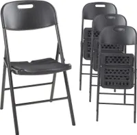Skladacia stolička "Ljusnarsberg" sada 4 ks 87x46x53cm čierny plast