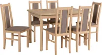 Esstischgarnitur, Esszimmerstühle aus Buchenholz, Esstischen und Stühlen, moderne Esszimmer- und Küchenstühle, Stuhl BOS 14 +Tisch MAX 5P