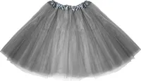 Oblique Unique Tutu Tütü Damen Rock grau Tüllrock Unterrock Kostüm Accessoire für Fasching Karneval 60 cm - 116 cm