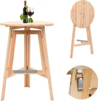 Skladací barový stôl 78 cm, jedľové drevo