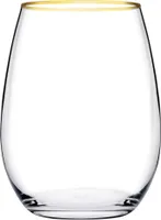 Sada 6 sklenic na nápoje Pasabahce Amber Golden Touch, 570 ml-zlatá