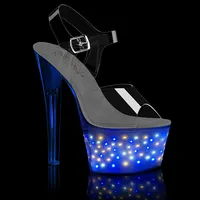 ECHOLITE-708 Damen Sandale von Pleaser, Transparent EU 38, US 8