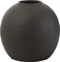 J-Line Vase Rund Zement Schwarz