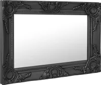 vidaXL Wandspiegel im Barock-Stil 60x40 cm Schwarz