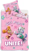 Paw Patrol Baby- Bettwäsche Set "Girl Pubs Unite!" in rosa 100 x 135 cm