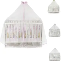 Lorelli Babybetthimmel, Baldachin 480 x 150 cm Insektenschutz Babybett Laufstall rosa