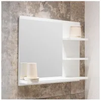 Spiegelschrank Bad, Spiegelschrank, Hängeschrank, Badezimmerschrank mit spiegel, Wandschrank mit Spiegel, Badezimmerschrank, 60 cm, WEISS