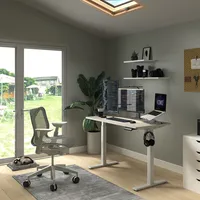 KOWO Elektrisch Schreibtisch Höhenverstellbarer 120×60 cm Bürotisch mit Smartem Touchpad und USB-A & C Elektrischer Computertische mit 4 Memory-Steuerung Weiß