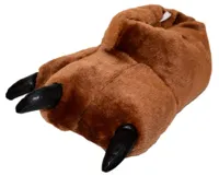 Witzige Damen Herren Tier-Hausschuhe Kralle Tatze Braun Gr. 44/45