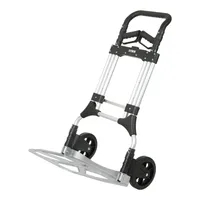 STIER Sackkarre Premium klappbar, Aluminium Transportkarre, Belastbarkeit bis 200kg, Stapelkarre zum Transportieren, Vollgummi-Bereifung, Griff stufenlos höhenverstellbar