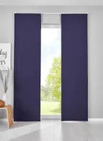 2er Set Verdunkelung Schiebegardinen »NewYork« HxB 225x60 cm Blau Flächenvorhänge Paneelwagen Blickdicht Thermo-Schiebevorhang, 202020680-2