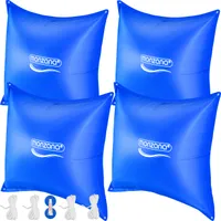 MONZANA® 4x Poolkissen Winter XL Chlorbeständig Seil PVC Verstärktes Material bis -20°C Doppelnaht Sicherheitsventil 4 Ösen Luftkissen Pool Abdeckung