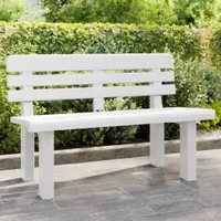 Stabli Möbel Gartenbank Weiß 110x52x71 cm Polypropylen CC8695314