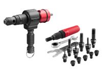 2-in-1 Kombi-Nietaufsatz für Blindnieten (2,4-6,4mm) und Nietmuttern (M3-M12) mit T-Griff, CrMoV, FORTUM