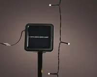 Solar Lichterkette Schwarz LED warmweiß 8 Modi Außenbereich Gartenbeleuchtung : 100 LEDs - 9,9 m Größe: 100 LEDs - 9,9 m