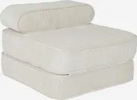 sweeek - Ausklappbarer Kindersessel mit Cordbezug - Creme