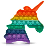 Push It Pop Fidget Bubble Trend Spielzeug Toy Anti Stress Rainbow TikTok 12-30cmForm:Einhorn 16 x 15.5 cm