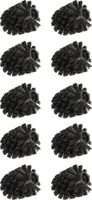 WENKO 10er Set Ersatzbürstenkopf für Toilettenbürsten, schwarz,  Ø 8 cm | zum einfachen Auswechseln