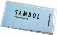 SilberDream 15x16cm Reinigungstuch 1 Stück blau Sambol Poliertuch ZAP1381