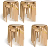20x Erzi Hocker 30 aus Formholz - stapelbar