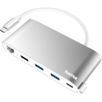 Hama USB-C Hub,8-fach Multiport 2xUSB-C, 2xUSB-A, VGA, HDMI, LAN
