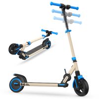 isinwheel Elektroroller für Kinder 6-12 Jahre, 4-Höhenverstellbar, 150W Motor, Maximale Reichweite 15KM, e-scooter für Kinder bis zu 15km/h, Klappbarer E Roller (Blau)