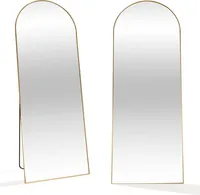SensaHome Ganzkörperspiegel – Minimalistischer Wand- & Standspiegel – Metallkante – Gold – Modern – Ankleidezimmer – 160x60 cm
