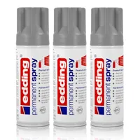 3x edding Permanent Spray silber matt 200 ml Premium Acryllack Spraydose