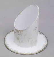 Mega-Leuchter, Langkerzen Kerzenleuchter weiß/gold für Ø 5 cm Kerzen, Taufkerzen, Kommunionkerzen