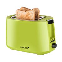 Korona Toaster 21133 grün 750 W Auftaufunktion Brötchenaufsatz Krümelschublade