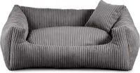 Hundebett Soft Stripe - viele Farben und Größen (XS - 55x45, Dunkelgrau)