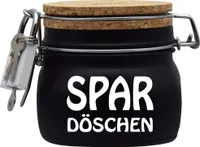 Spardose Geld Geschenk Ideen Spar Döschen Schwarz Größe S 0.5 Liter