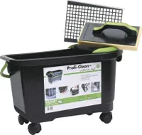 ProfiClean Fliesen-Waschset Hufa Spezial 9449 inkl. Wascheimer, Fliesenwaschbrett und Bodensieb