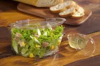 PAPSTAR Verpackungsbecher eckig mit Klappdeckel 250 ml