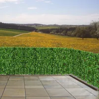 Balkonová zástěna na ochranu soukromí N77, zástěna na ochranu soukromí Windbreak obložení pro balkon Terasa Plot  300x150cm Leaf Light