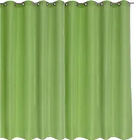 Gardine in Überbreite Blickdicht 300(B) x 245 (L) Abdunkelnd Gardine Schal Vorhang Grün mit Ösen