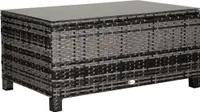 Outsunny Zahradní stolek Konferenční stolek Zahradní stolek Balkonový stolek Polyrattan Grey 85 x 50 x 39 cm