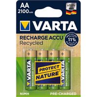 VARTA NiMH Akku "RECHARGE ACCU Recycled" Mignon AA 2100 mAh 4 Stück