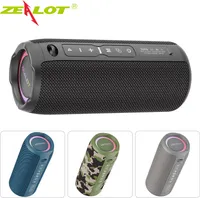 ZEALOT S49PRO tragbarer Bluetooth-Lautsprecher, BT5.2 | RGB-Lichteffekt | 20 W Leistung | IPX6 wasserdicht, unterstützt Aux, FM, TF-Karte, USB, BT-Verbindung, schwarz