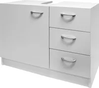 CASARIA® Szafka pod umywalkę z 3 szufladami Drewno Biała Szafka pod umywalkę 63x30x54cm Łazienka Szafka pod umywalkę Wąska Stojąca Łazienka