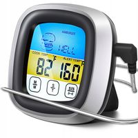 Digitales Braten- & BBQ-Thermometer mit Sonde Küchenthermometer Bratenthermometer Grillthermometer Fleischthermometer LCD Display und Timer Retoo