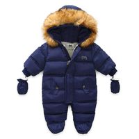 Hinzonek Baby Gestrickt Fleece Gefüttert Schneeanzug Baby Jungen Mädchen Winter Warme Strampler Overall Weihnachtskleidung 