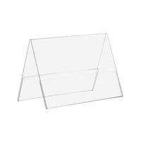 Dachaufsteller DIN A4 Quer aus Acrylglas / A-Aufsteller / Tisch-Namensschild / doppelseitig / Werbeaufsteller / Acrylaufsteller