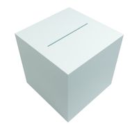 Losbox mit abnehmbaren Deckel in Weiß 30 x 30 x 30 cm