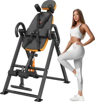 Inverzní stůl VEVOR, nosnost 136 kg, multifunkční trenažér zad, skládací posilovací zařízení s opěrkou hlavy, zámek kotníku, nastavitelný bezpečnostní pás
