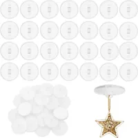 Deckenhaken Selbstklebend Transparent 50Pcs Klebehaken ohne Bohren Selbstklebend Wandhaken für Küche Bad Wand Tür Decke zum Aufhängen